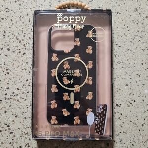 XO Poppy iPhone 16 Pro Max Teddy Honey Bear Magsafe Compatible Cellphone Case